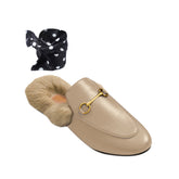 Basic Flat Scarf Slides Slippers