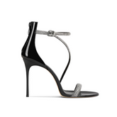 Diamante Mid Heel Sandals - 8cm