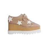 Star Lace Up Oxfords Platform Sneakers
