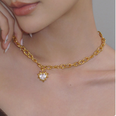 Diamante Heart Necklace