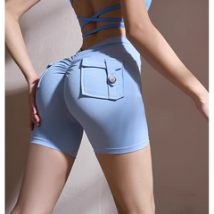 Yoga Pilates Pocket Fitted Fitness Shorts