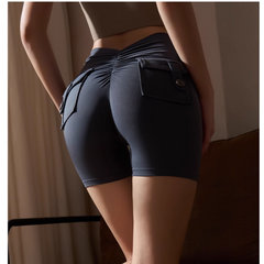 Yoga Pilates Pocket Fitted Fitness Shorts
