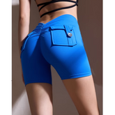 Yoga Pilates Pocket Fitted Fitness Shorts