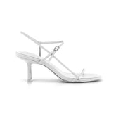 Strappy Leather Mid Heel Floss Sandals