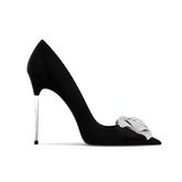 Diamante Flower High Heel Pumps - 10cm