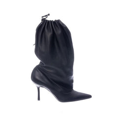 Draw-String High Heel Knee High Boots