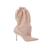 Draw-String High Heel Knee High Boots