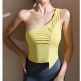 Yoga Pilates Asymmetric Hem Fitted Sports Bra