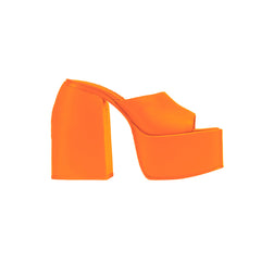 Block Heel Platform Mules Sandals