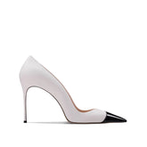 Bi-Color Mid Heel Pumps - 6cm