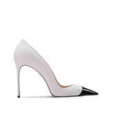 Bi-Color Mid Heel Pumps - 8cm