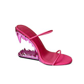 Sculptured Wedged Heel Sandals