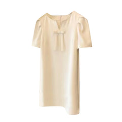 Bow Embellished Mini Dress