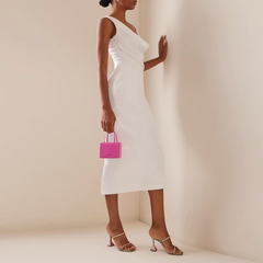 One-Shoulder Evening Dress Gown