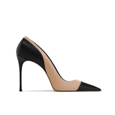Bi-Color Mid Heel Pumps - 8cm