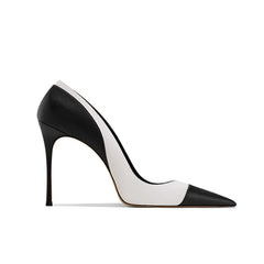 Bi-Color Mid Heel Pumps - 8cm