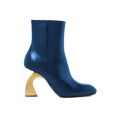 Metal Heel Ankle Boots