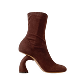 Metal Heel Ankle Boots