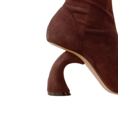 Metal Heel Ankle Boots