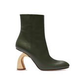 Metal Heel Ankle Boots