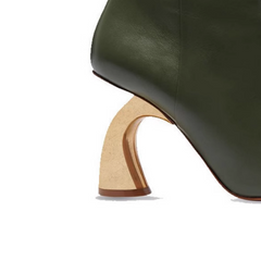 Metal Heel Ankle Boots