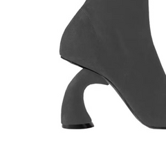 Metal Heel Ankle Boots