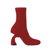 Metal Heel Ankle Boots