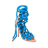 Lace Up High Heel Rope Sandals