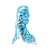 Lace Up High Heel Rope Sandals