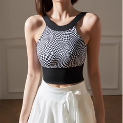 Yoga Pilates Printed Fitted Sports Bra
