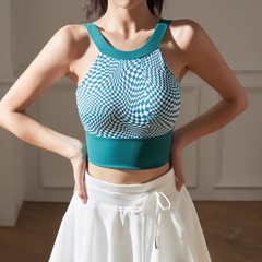 Yoga Pilates Printed Fitted Sports Bra