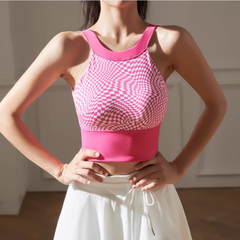 Yoga Pilates Printed Fitted Sports Bra