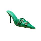 Studded Mules Sandals - 9cm