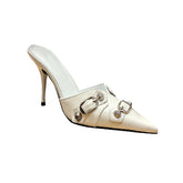 Studded Mules Sandals - 9cm