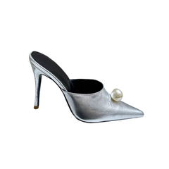 Pearl Embellished Mules Sandals