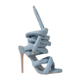 Lace Up High Heel Sandals