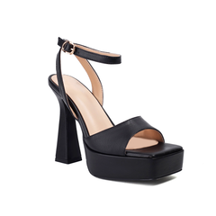 Ankle Strap Leather Platform Sandals