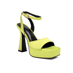 Ankle Strap Satin Platform Sandals