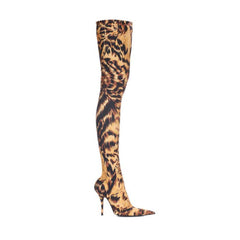 Super Pointed Toe Basic Over The Knee Sock Boots