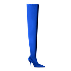 Super Pointed Toe Basic Over The Knee Sock Boots