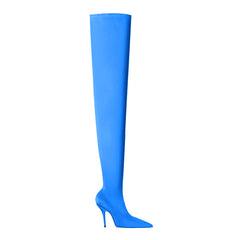 Super Pointed Toe Basic Over The Knee Sock Boots