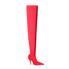 Super Pointed Toe Basic Over The Knee Sock Boots