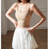 Yoga Pilates Striped Fitted Sports Bra