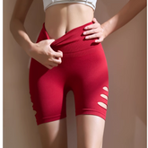 Yoga Pilates Cut Out Fitted Fitness Shorts
