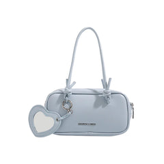 Heart Detailed Leather Tote Bag