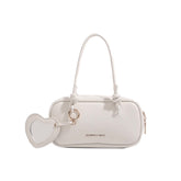 Heart Detailed Leather Tote Bag