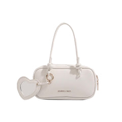 Heart Detailed Leather Tote Bag