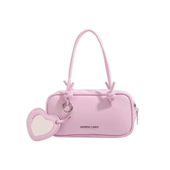 Heart Detailed Leather Tote Bag