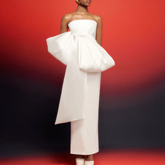 Bow Tube Evening Dress Gown