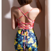 Yoga Pilates Lace Up Fitted Sports Bra